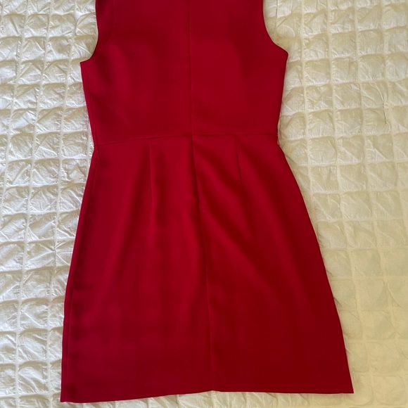 Amanda Uprichard Red Sheath Mini Dress V-Neck Sleeveless - Picture 7 of 10